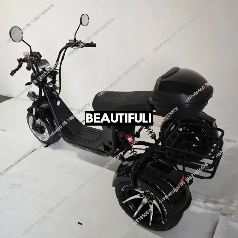 Bicicleta de 3 ruedas para adultos, triciclo eléctrico, Scooter, materiales de aluminio, ciclomotor para adultos, triciclos de 2000w, motocicleta de 3 ruedas