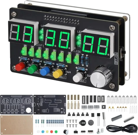 Kit de soldadura de reloj electrónico, reloj Digital de 6 bits con luces coloridas, temporizador de cuenta atrás DIY, Kit electrónico de reloj despertador de 24 horas