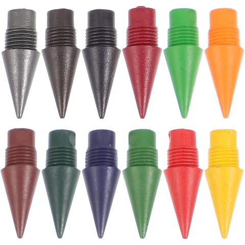 Cabezales de recambio de lápices de colores, puntas reemplazables infinitas de plomo eterno, puntas portátiles para lápices, estudiantes, artistas y escritores, 12 Uds.