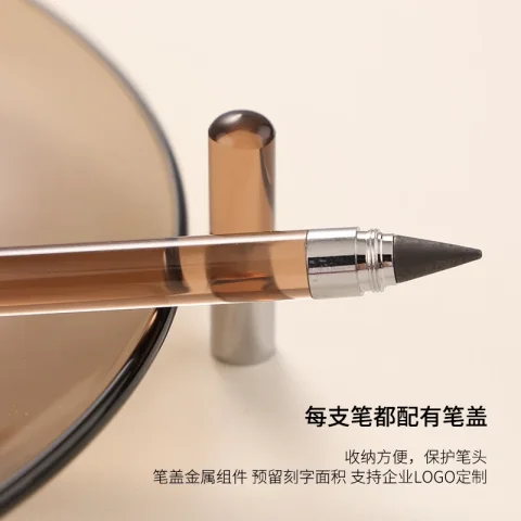 Lápiz Eterno sin Tinta HB 0.5mm, Cuerpo de Acrílico Transparente, Sin Necesidad de Sacapuntas, Lápiz Borrable para Estudiantes, Dibujo y Bocetos 5