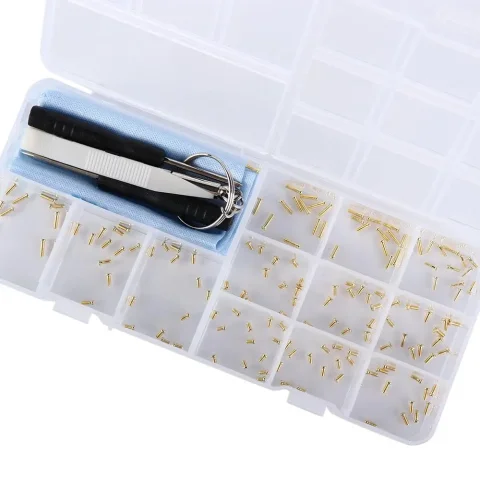 Tornillos Pequeños con Pinzas, Tornillos de Repuesto para Gafas, Almohadillas Nasales para Gafas, Herramienta de Reparación de Gafas de Sol, Juegos de Tornillos para Gafas 4