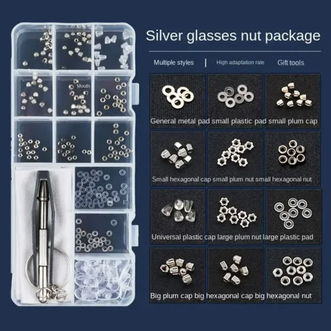 Juego de tornillos, Kit de herramientas de reparación, destornillador, gafas de sol, Kit de reparación de tuercas de tornillo, herramienta, juego de reparación de gafas
