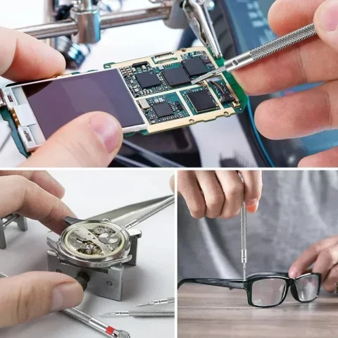 Destornillador de Acero de 0.8-1.6 mm para Reparación de Relojes, Herramientas Portátiles para Remover Correas con Mini Pernos de Unión, Herramientas para Relojeros 4
