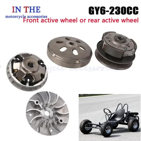 Rueda motriz y rueda impulsada para motor GY6-230cc, utilizadas para cuatrimotos de playa, karts, accesorios de embrague de motor. ¡Oferta!