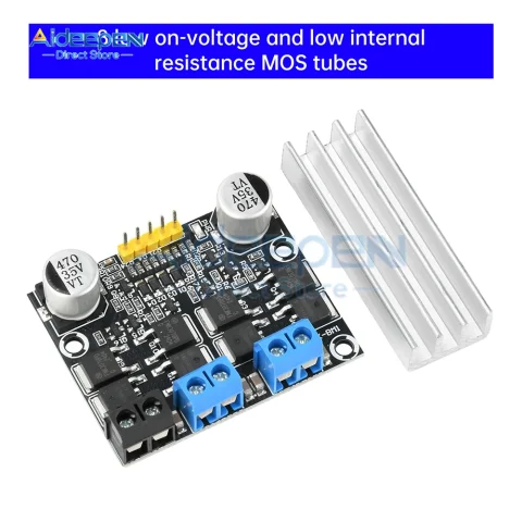 DC 3-18V 10A baja tensión alta corriente doble puente H Motor PWM controlador de velocidad del Motor DC rotación hacia adelante y hacia atrás