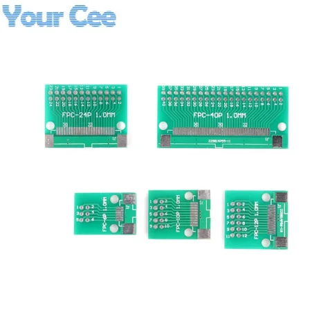 Placa Adaptadora de Cable Plano FPC/FFC de 0.5mm, 6P/8P/10P/12P/20P/24P/26P/30P/34P/40P, Placa Convertidora de Pines DIP para PCB 2