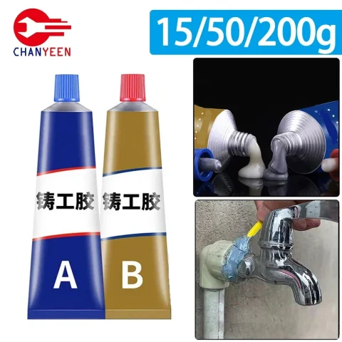 Agente adhesivo de pegamento AB de 15-200g, súper reparación, fácil de fundir para varillas de aluminio y Metal, herramienta de soldadura en frío de plástico, hierro, cobre inoxidable y acero