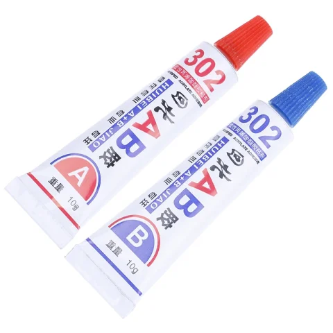 Pegamento superfuerte A/B para fijación de Metal, madera, vidrio, cerámica, plástico rígido, 2 piezas