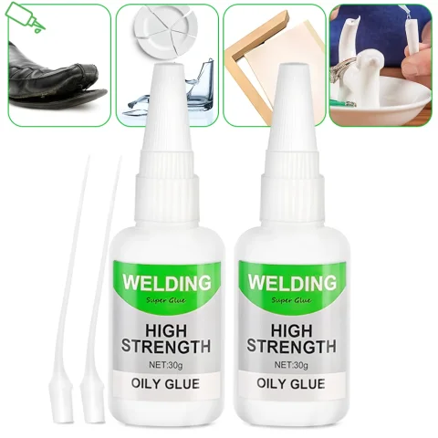 Pegamento aceitoso fuerte Pegamento multiusos: resina cerámica, metal, vidrio, súper pegamento universal fuerte, pegamento instantáneo 1