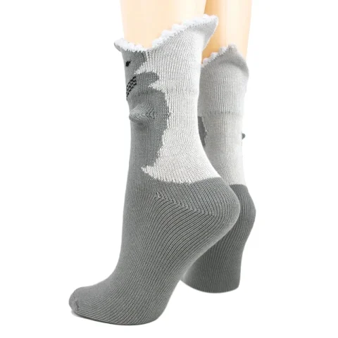 Calcetines antideslizantes de tiburón, calcetín de algodón, divertido, a la moda, F3MD 2