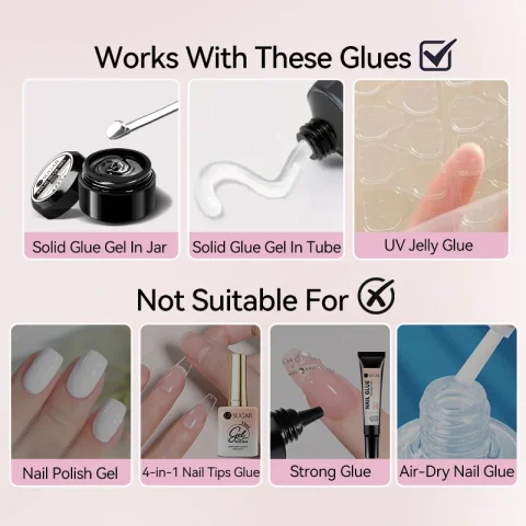 UR SUGAR-eliminador de Gel de pegamento sólido, 55ml, líquido para uñas, fácil de suavizar, quitar uñas postizas, adhesivo sólido, herramienta removedora de Gel para uñas 5
