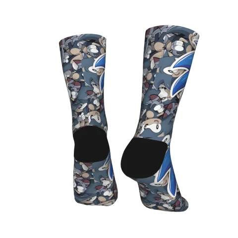 Calcetines de Dibujos Animados de Sonic, Calcetines Divertidos para Mujer y Hombre, Calcetines Medios Suaves Personalizados, Calcetines Deportivos Antideslizantes para Exteriores 4