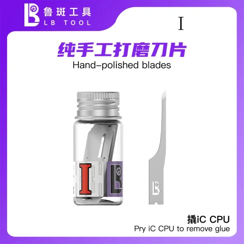 LB TOOL Cuchillas pulidas a mano para reparación de teléfonos Aleación de alta dureza Juego de eliminación de pegamento de CPU IC flexible y duradero 3