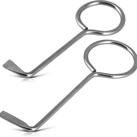 Herramienta de deslizamiento de puerta de bombero, herramienta de selección de cerradura resistente de acero inoxidable, palanca práctica, herramienta de apertura para puerta, 2 uds.