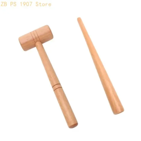 Martillo para reparación joyas, anillos prácticos, anillos redimensionadores, mazo moldeador, textura madera 55KA