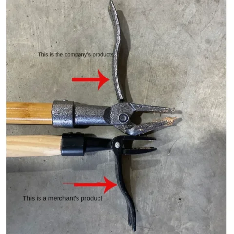 Herramienta extractora de malas hierbas de pie, herramienta removedora de malas hierbas de acero resistente de 4 garras con mango largo, artefacto de deshierbe ajustable 2