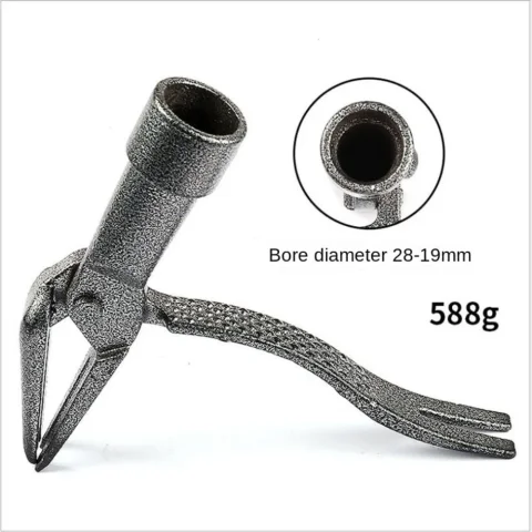 Herramienta extractora de malas hierbas de pie, herramienta removedora de malas hierbas de acero resistente de 4 garras con mango largo, artefacto de deshierbe ajustable 3