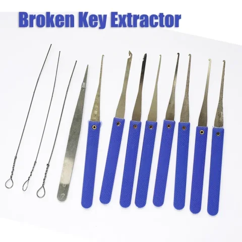 Kit de herramientas extractoras de cerrajería 18 en 1, juego de herramientas para quitar llaves rotas con llave de tensión, herramientas para familia, ayudante de vida en el hogar 5