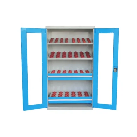 Gabinete de herramientas de alta resistencia, herramienta de hardware para taller, gabinete de almacenamiento multifunción, hierro de doble puerta 5