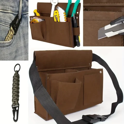 Kit de herramientas especiales de poliéster duradero, resistente al desgaste, gran capacidad, sitio de construcción, bolsa de uñas de carpintero, Kit de herramientas duradero y resistente