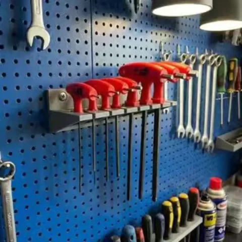Soporte para Herramientas, Colgador en Forma de T, Porta Destornilladores Hexagonales, Organizador de Tornillos y Piezas Pequeñas, Estante de Almacenamiento para Herramientas