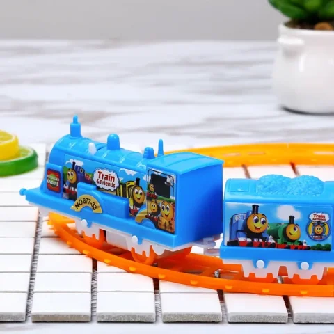 Juguete de Tren Eléctrico para niños, pista de montaje educativo, juego de coches, nuevo 2