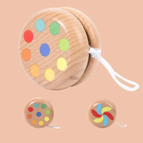 Yoyo de Madera de Alta Calidad para Niños, Juguete de Desarrollo con Diseño de Dibujos Animados, para Principiantes, Fomenta la Concentración