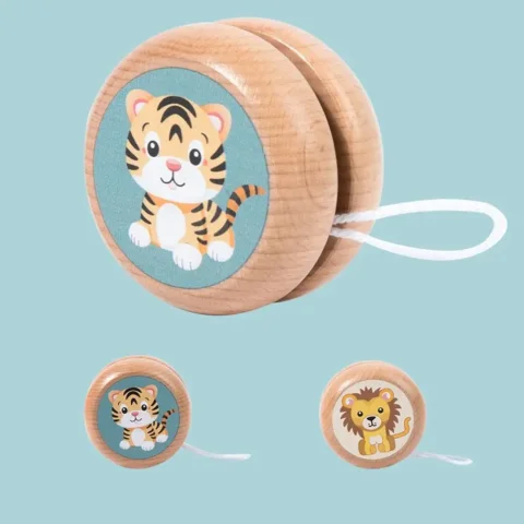 Yoyo de Madera de Alta Calidad para Niños, Juguete de Desarrollo con Diseño de Dibujos Animados, para Principiantes, Fomenta la Concentración