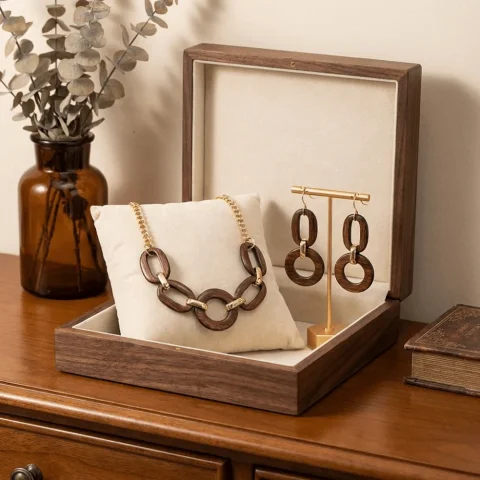 Conjunto de Joyería Acrílica Geométrica: Collar Ligero de Diseño Redondo y Ovalado con Pendientes a Juego, Ideal para Salidas y Eventos. 3