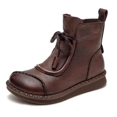 Zapatos para mujer, botas cruzadas para mujer, botas para uso diario, gran oferta, zapatos de algodón con punta redonda, zapatos planos cómodos, botines para mujer