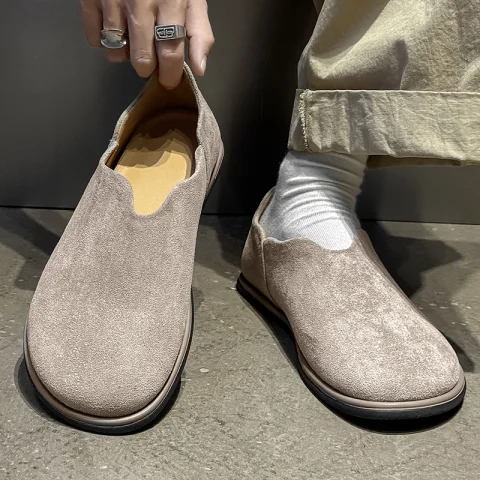 Nuevos zapatos planos para hombre, cómodos y de alta calidad, estilo informal, trabajo, oficina de negocios, cómodos para caminar al aire libre, versátiles 3