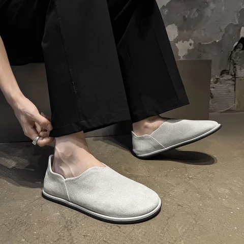 Nuevos zapatos planos para hombre, cómodos y de alta calidad, estilo informal, trabajo, oficina de negocios, cómodos para caminar al aire libre, versátiles 5