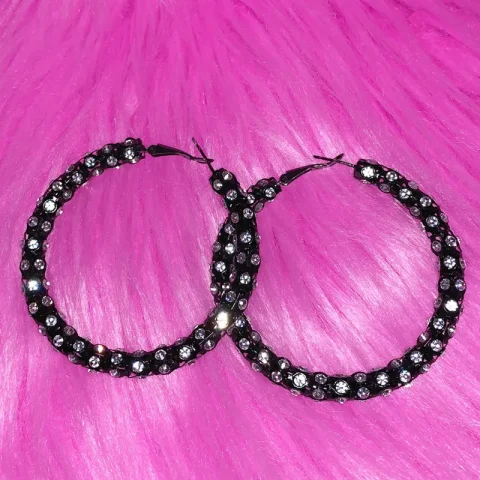 Joyería Y2K, pendientes negros de cristal brillante, accesorios sexys, pendientes bohemios Vintage para mujer, pendientes Punk góticos de moda 4