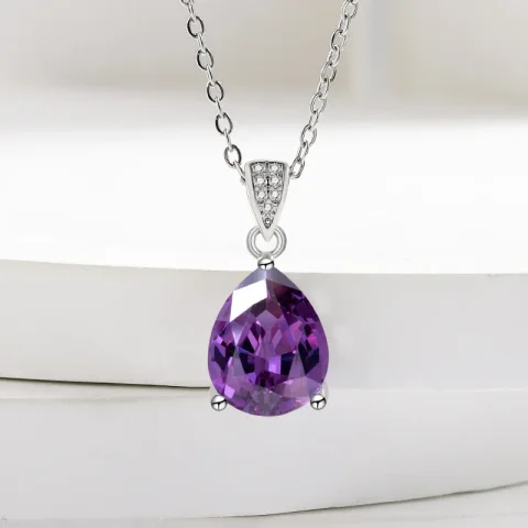 Conjuntos de joyería de plata 925, anillo elegante para mujer, pendientes, collar, accesorios de compromiso nupcial para boda