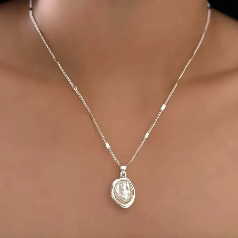 Conjunto de Joyería de Perlas de Imitación Estilo Barroco, Collar, Aretes y Anillo Ajustables, Elegante, Estilo INS, para Uso Diario