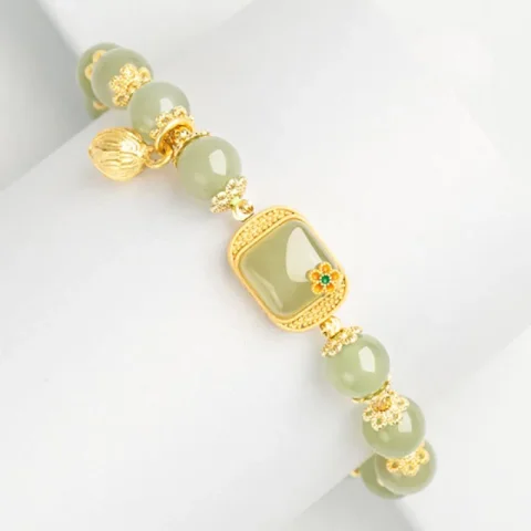 Joyería de temperamento elegante, pulsera de Jade Natural Hetian de alto sentido para mujer, regalo de joyería de boda para fiesta