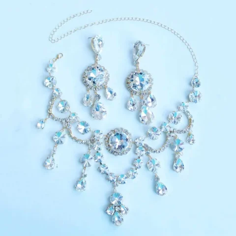 Collar grande de lujo ostentoso, collar delicado redondo exagerado, joyería de boda nupcial de moda, regalo de fiesta para mujeres