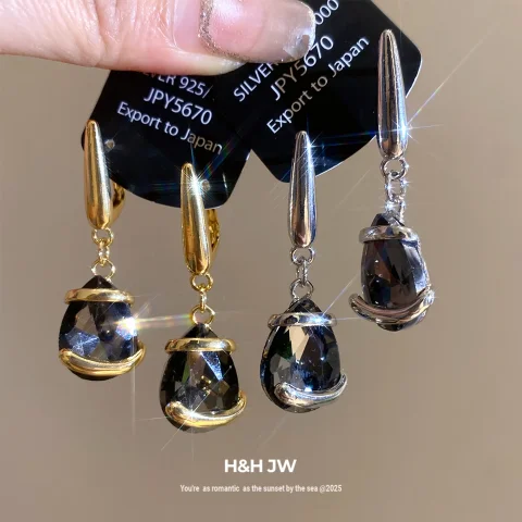 Conjunto de Joyería de Cristal, Aretes, Anillo y Collar, Joyería para Mujer al por Mayor 3