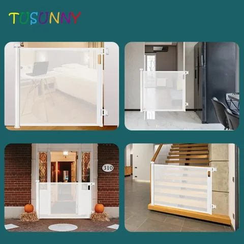 Puerta Retráctil de Seguridad para Bebés y Mascotas 180cm