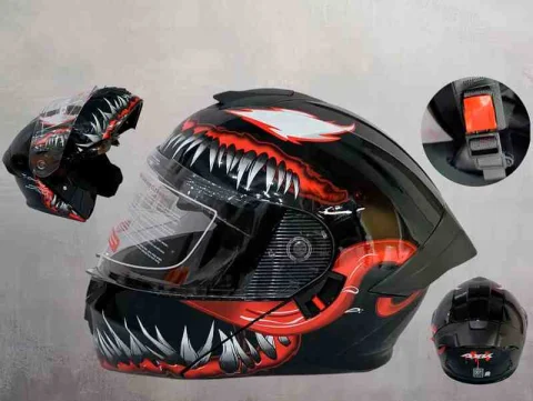 CASCO ABATIBLE AXK HELMET 909 VENOM P/MOTO 13760-VEN