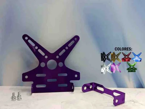 SOPORTE ALUMINIO P/PLACA MOTO PEQ 7C 11971 1