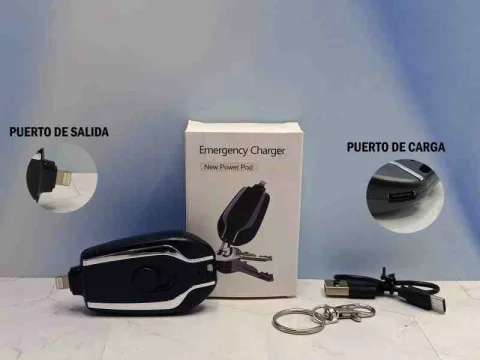 LLAVERO POWER BANK NEGRO LIGHTNING 1500MAH 11967N