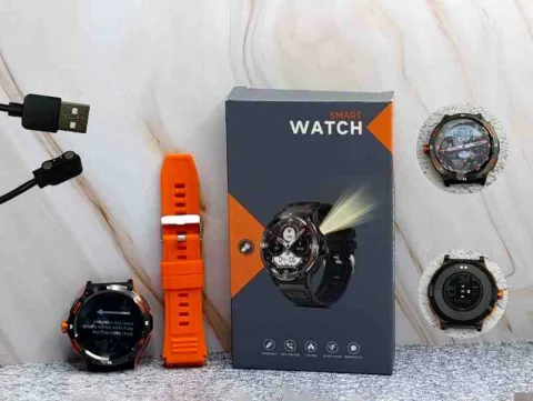 RELOJ INT NARANJA KT76 SMART WATCH C/LINTERNA 12745NJ