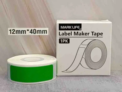 ETIQUETA MARK LIFE 1PK 12X40MM VERDE 12677V 1
