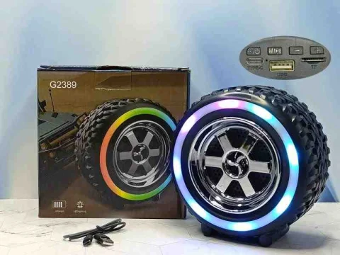 CORNETA PORTABLE NEUMATICO 14CM RGB G2389