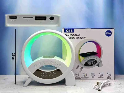 CORNETA TIPO CIRCULAR Q18 RGB RECARG+PANTALLA
