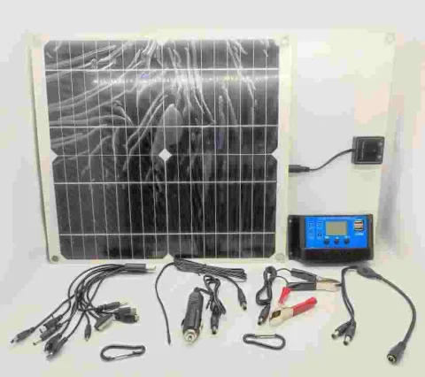 PANEL SOLAR PORTATIL 25W 5V-12V-24V 101169