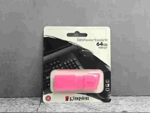 PENDRIVE KINGSTON 64GB ROSADO NEON 3.2 EXODIA