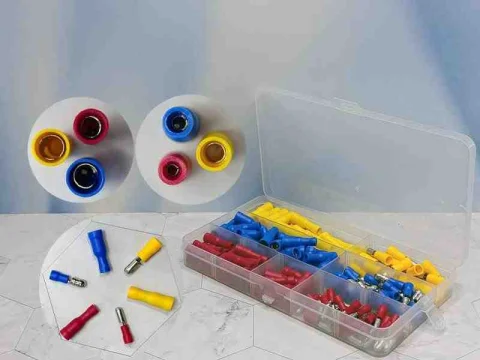 CAJA 160PCS UNION TERMINALES H/M REDO TIPO BALA COLORES 11744