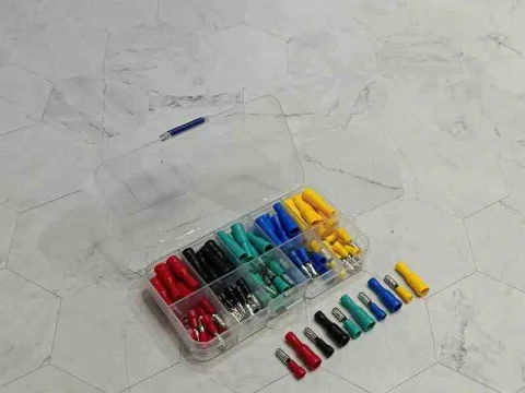 CAJA 72PCS UNION TERMINALES H/M REDO TIPO BALA COLORES 11111